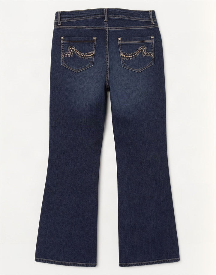 Marks & Spencer Dame Bootcut Jeans UK 16 Large W36 L30 Navy Blue