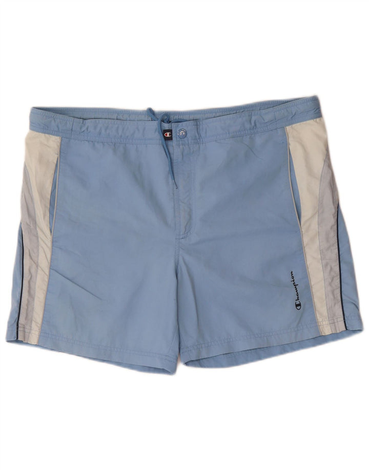 Champion Badeshorts til mænd Large Blue Colourblock Polyester