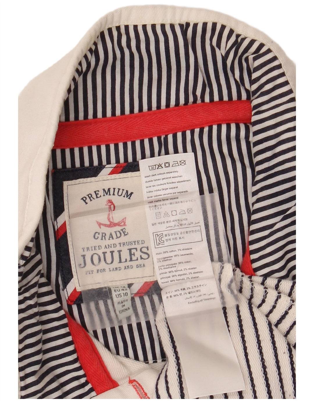 JOULES Dame Sweatshirt Jumper UK 14 Medium Off White Stribet