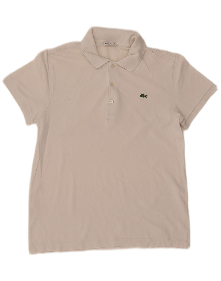 Lacoste herre poloskjorte str. 4 Medium hvid bomuld