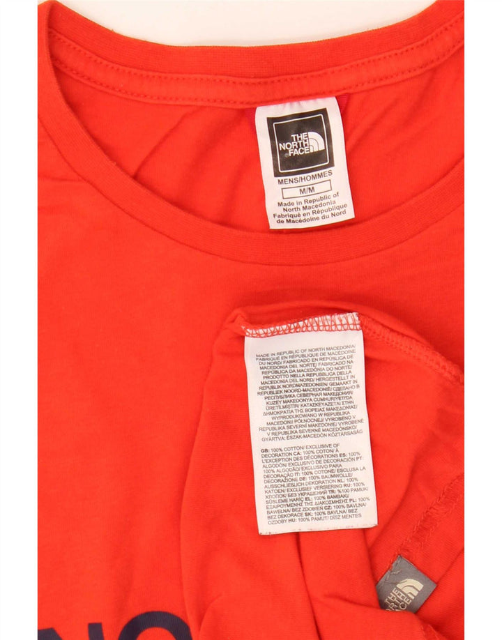 The North Face Herre grafisk T-shirt Top Medium Rød Bomuld