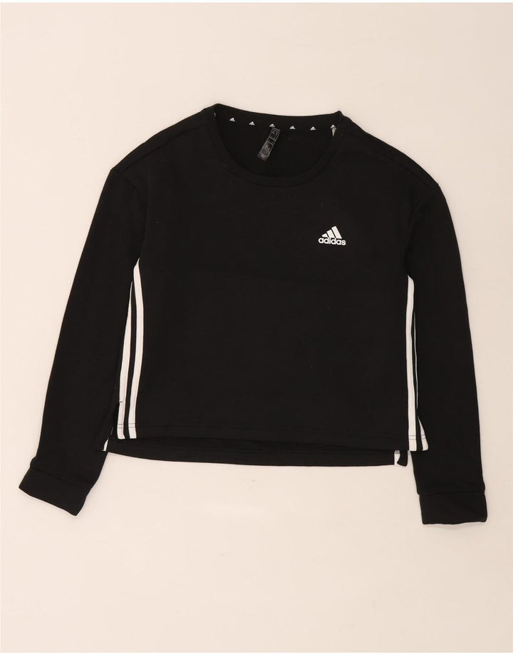 Adidas Dame Sweatshirt Jumper UK 8/10 Small Black Polyester