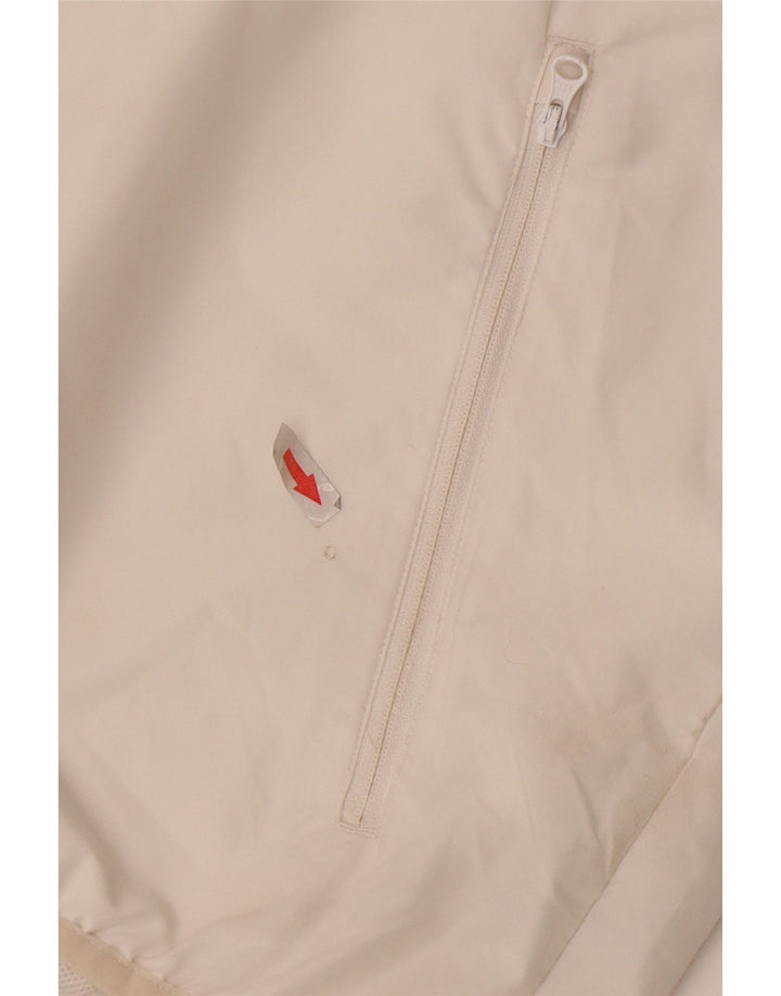Adidas Herre Climalite Hooded Windbreaker Jacket UK 40 Large White Polyester