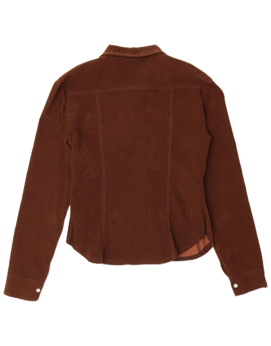 VINTAGE Womens Bomber Jacket UK 12 Medium Brown