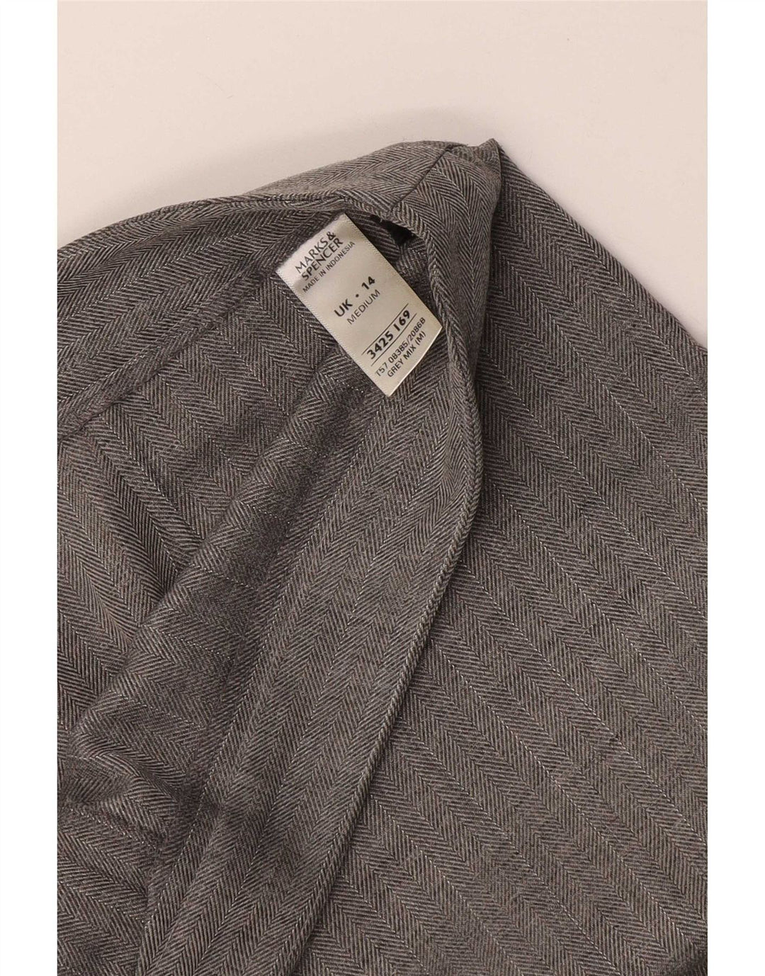 Marks & Spencer jakkesæt til kvinder UK 14 Medium W32 L28 Grå sildeben