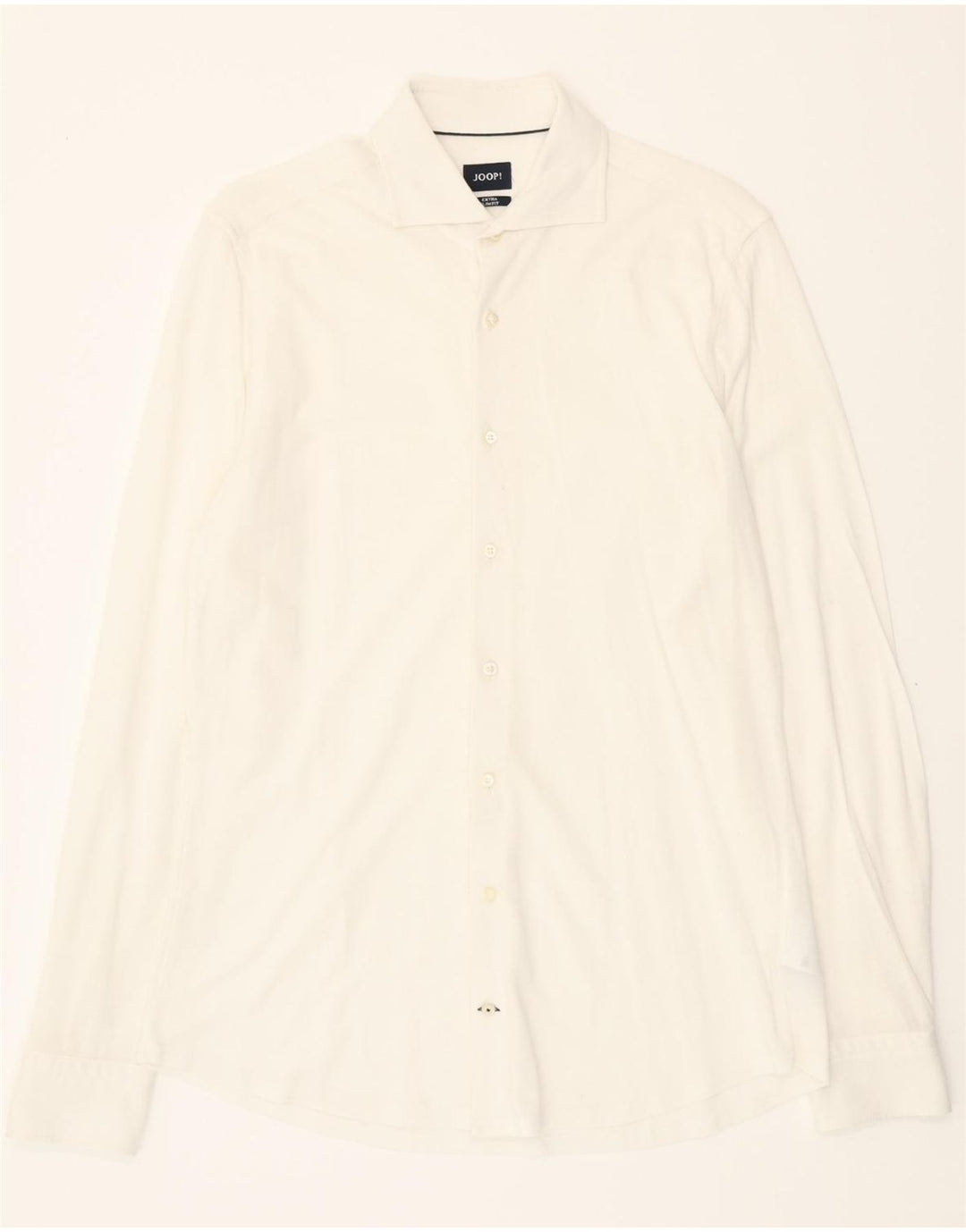 JOOP Mens Extra Slim Fit Shirt Size 39 15 1/2 Medium White Cotton Vintage Joop and Second-Hand Joop from Messina Hembry 
