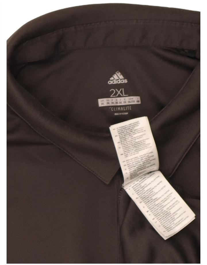 Adidas Herre Climalite Polo Shirt 2XL Grå Polyester