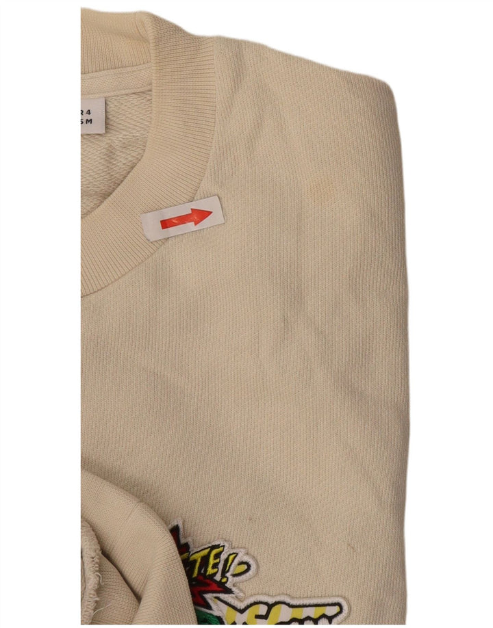 Lacoste Herre Graphic Classic Fit Sweatshirt Jumper Størrelse 4 Medium Beige
