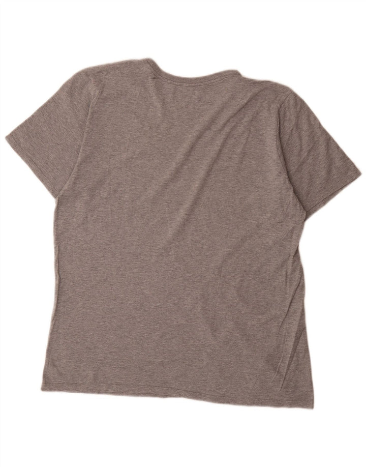 Nike Herre Athletic Cut Grafisk T-Shirt Top Stor Grå Flecked