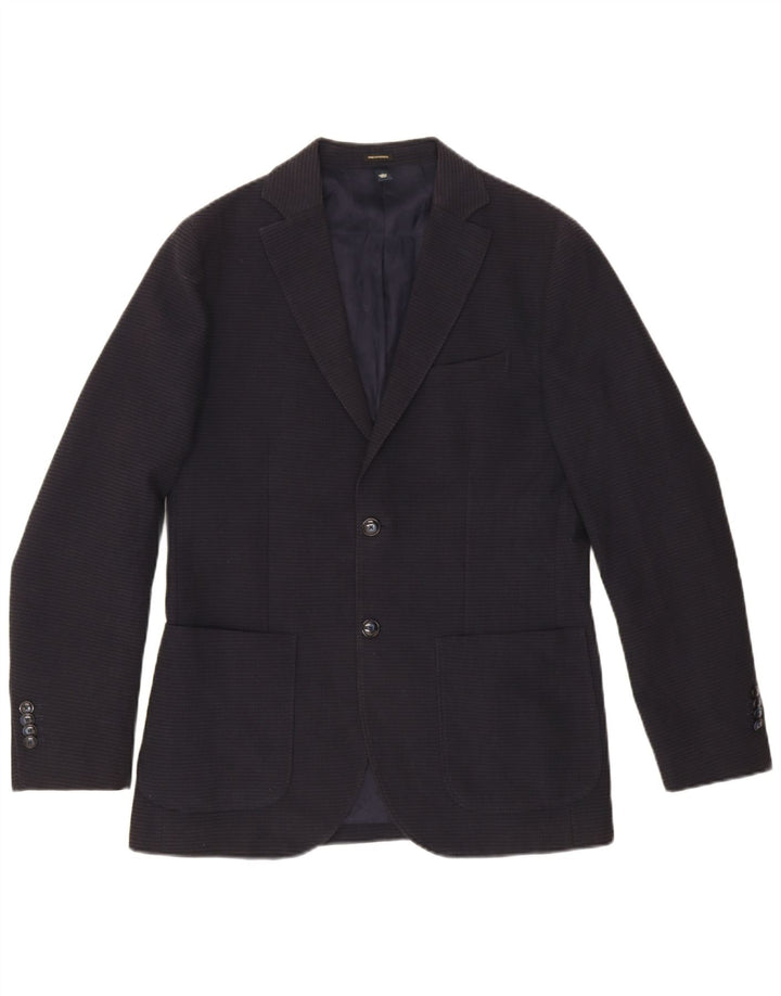 Massimo Dutti Herre 2-knaps blazerjakke EU 48 Medium Navy Blue Acetate