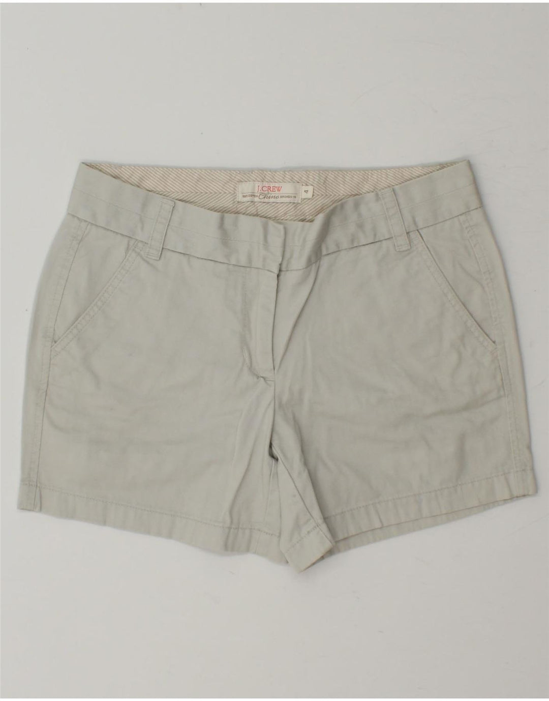 J. CREW Womens Broken In Chino Shorts US 4 Small W30  Grey Cotton Vintage J. Crew and Second-Hand J. Crew from Messina Hembry 