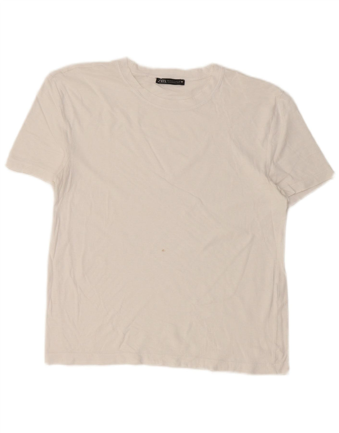 Zara Dame T-Shirt Top UK 10 Small White