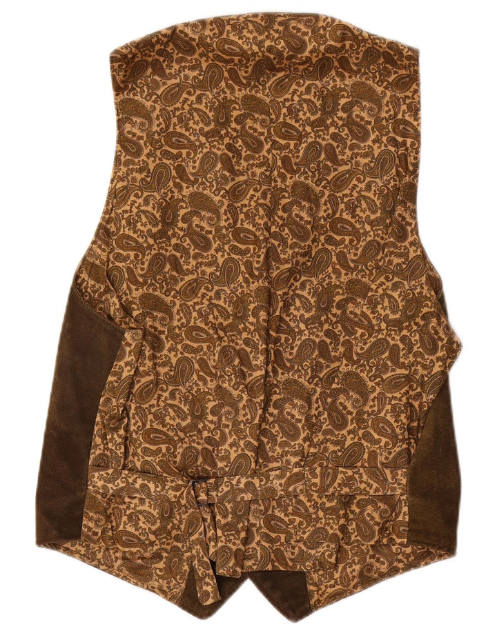 Vintage herre ruskindsvest IT 50 medium brunt læder