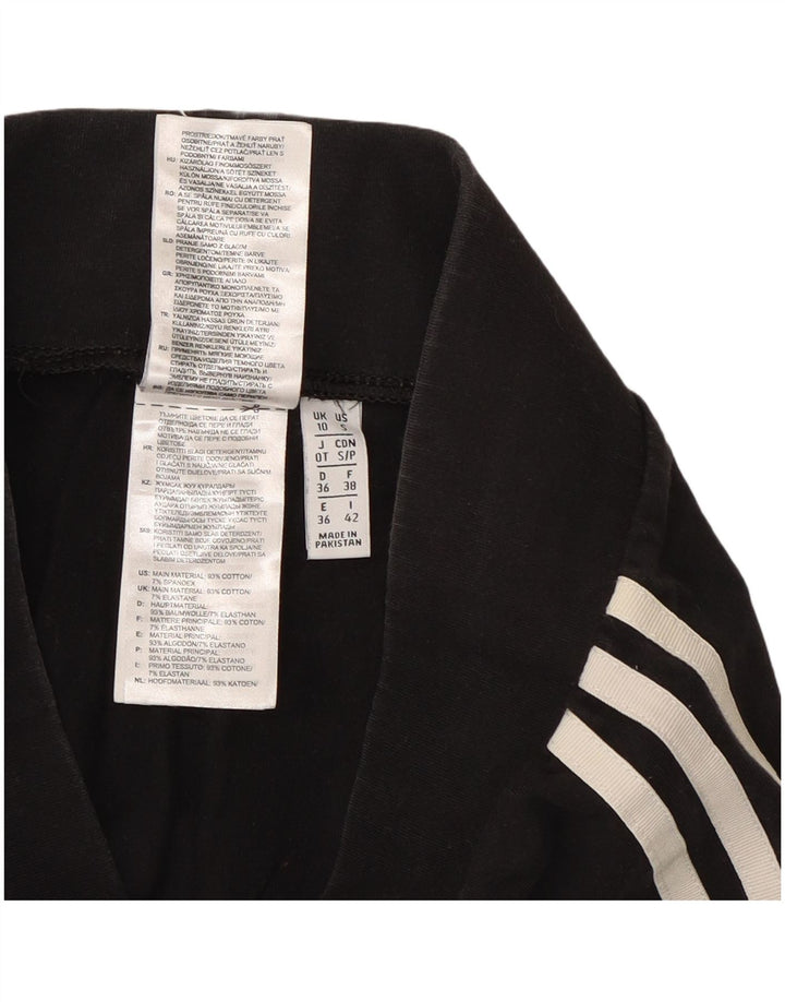 Adidas Dame Leggings UK 10 Small Black Bomuld