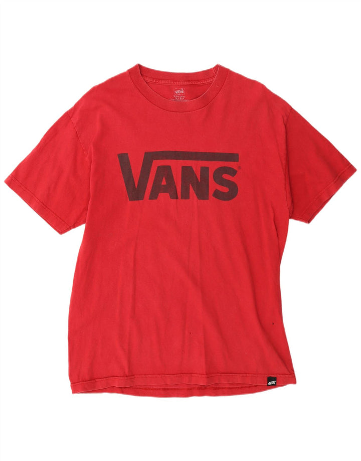 Vans Herre Grafisk T-Shirt Top Stor Rød