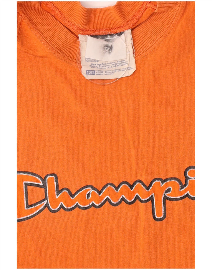 Champion Herre grafisk T-shirt Top Medium Orange Bomuld