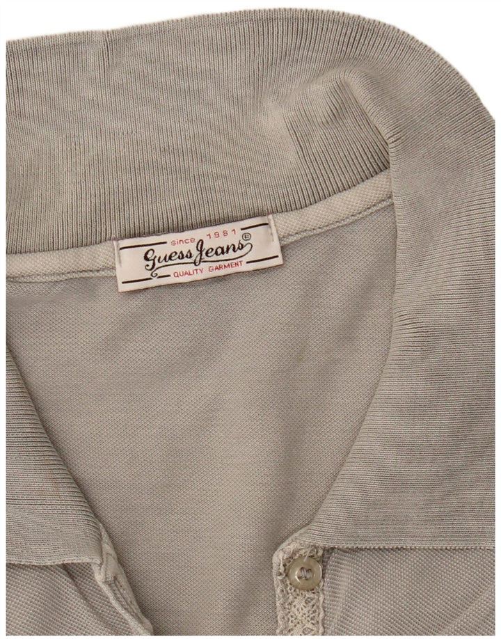 Guess Dame Polo Shirt UK 8 Small Grå