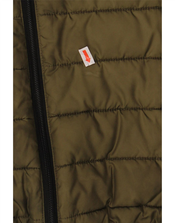 Ellesse Herre polstret jakke UK 36 Small Khaki Polyester