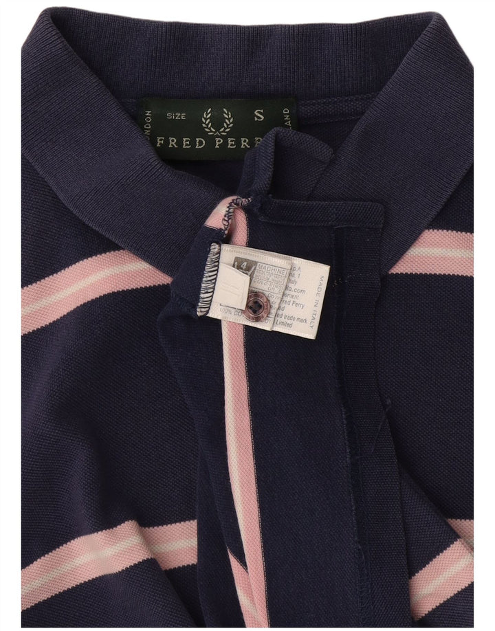 Fred Perry Herre poloskjorte lille marineblå stribet bomuld