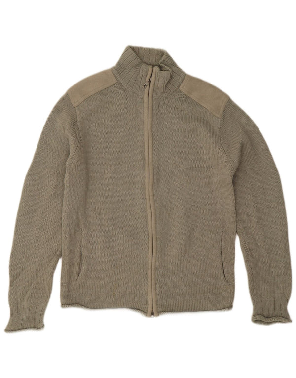 French Connection Herre cardigan sweater Medium Khaki Colourblock Uld