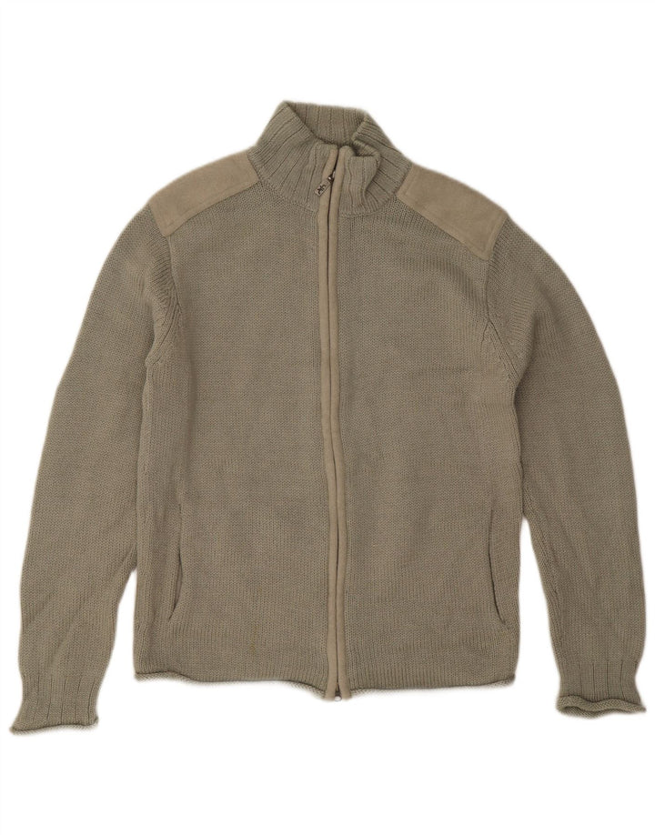 French Connection Herre cardigan sweater Medium Khaki Colourblock Uld