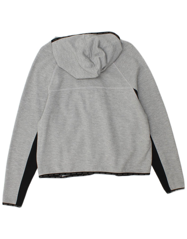 Arena Dame Crop Hættetrøje Sweater UK 14 Medium Grey Colourblock