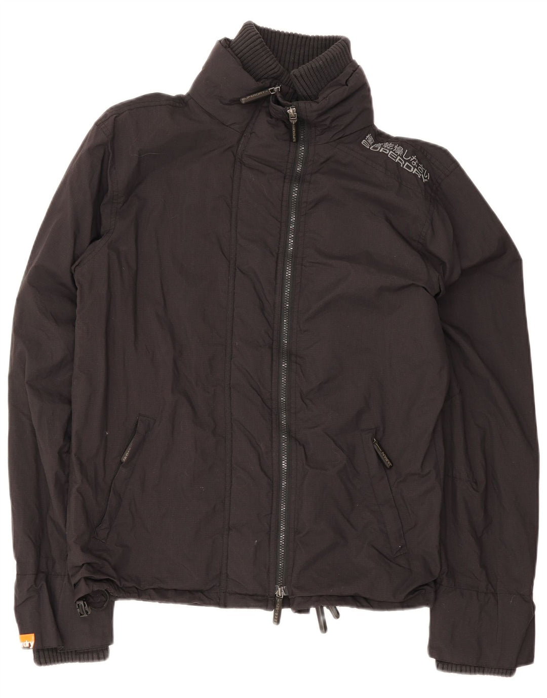 Superdry regnjakke til kvinder UK 16 Stor sort nylon