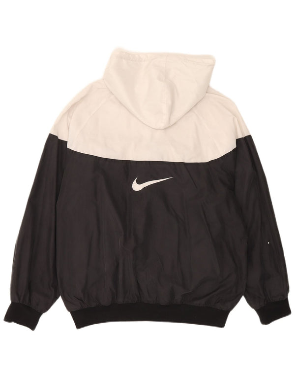 NIKE Loose Fit Bomberjakke med hætte UK 39/41 Medium Black Colourblock