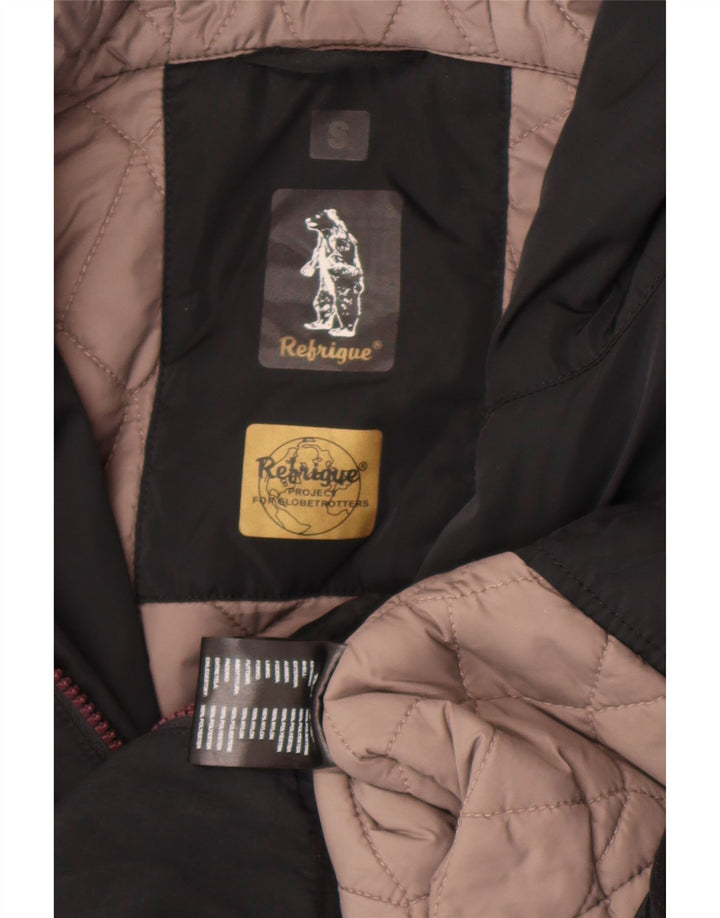 Refrigue Herre hættepolstret jakke UK 36 Lille sort polyester
