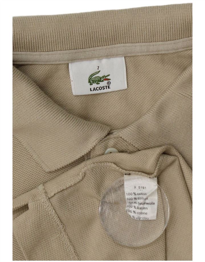 Lacoste Polo Shirt til mænd Str. 7 2XL Beige Bomuld