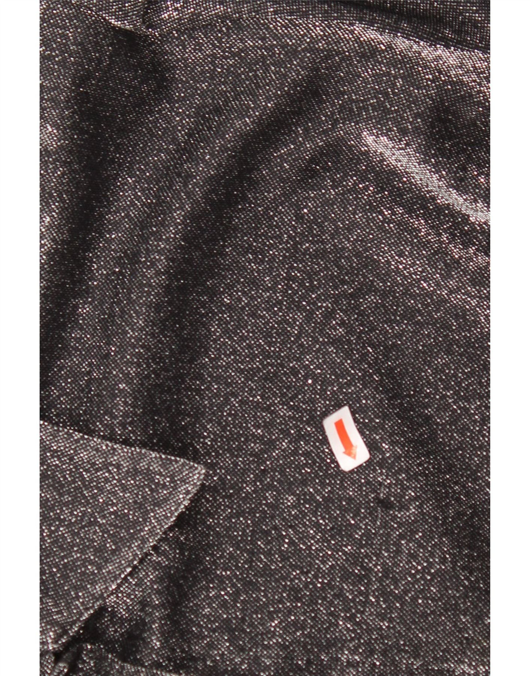 VINTAGE Dame Oversized skjortebluse UK 16 Large Black Flecked Polyester