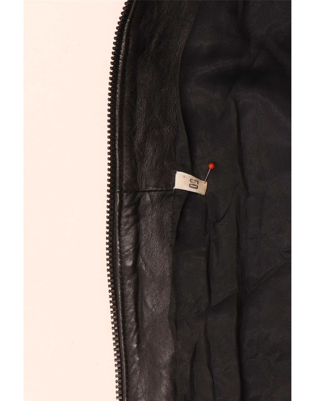 Vintage oversize læderjakke til kvinder IT 50 XL Sort