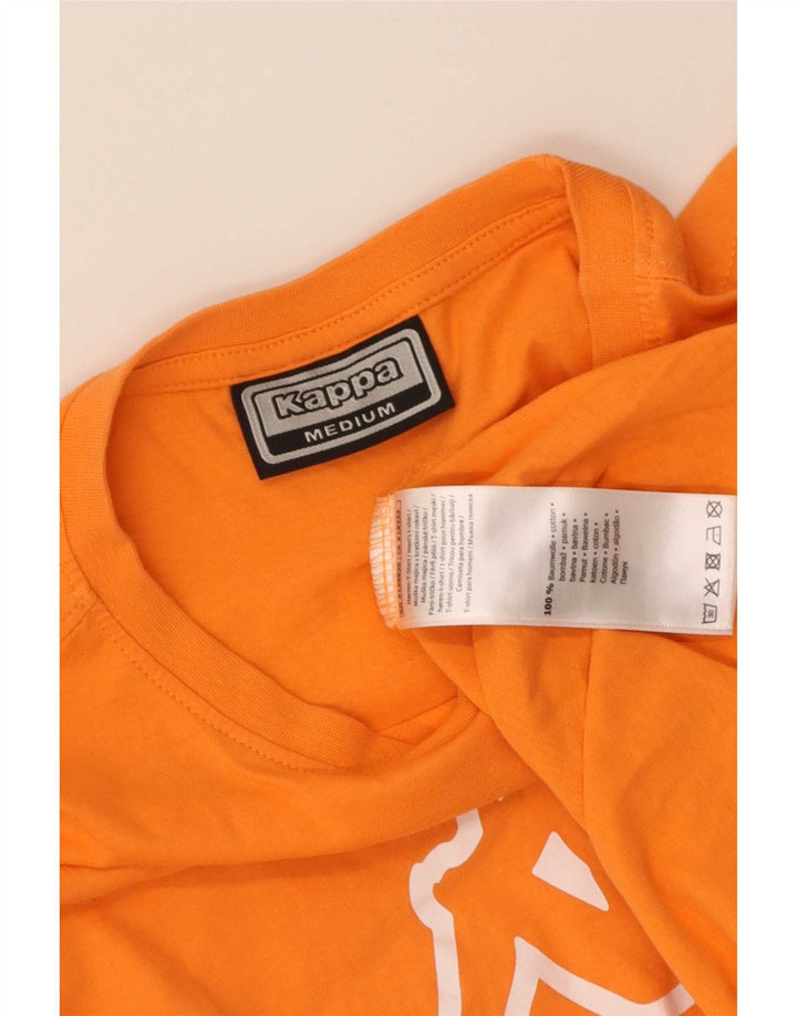 Kappa Dame Grafisk T-Shirt Top UK 14 Medium Orange Bomuld