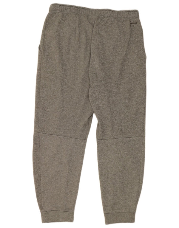 Nike Herre Dri Fit træningsdragt Bukser Joggers Large Grå Polyester