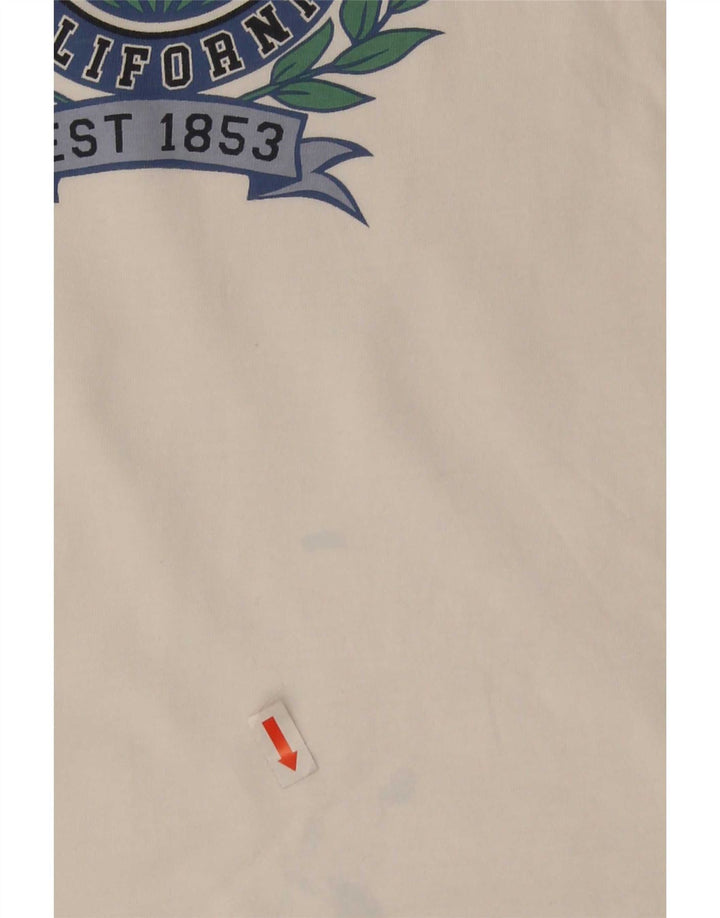 Levi's Herre grafisk T-shirt Top Stor hvid bomuld