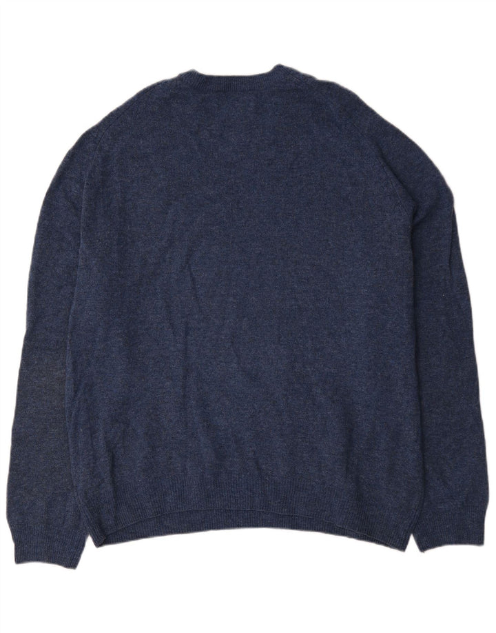 Marks & Spencer Herre sweater med rund hals 2XL Navy Blue Flecked