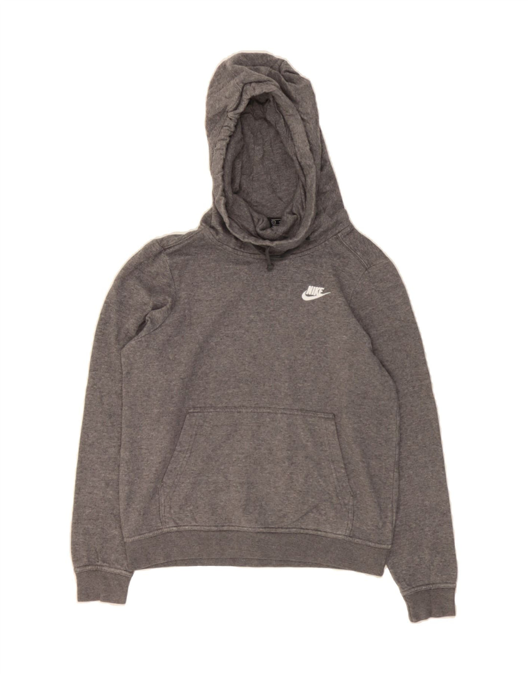 NIKE Womens Oversized Hoodie Jumper UK 10 Small Grey Cotton Vintage Nike and Second-Hand Nike from Messina Hembry 