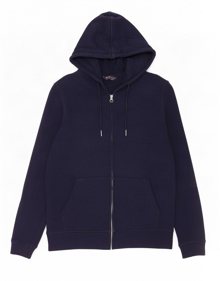 Marks & Spencer Dame Hættetrøje Sweater UK 12 Mellem marineblå bomuld