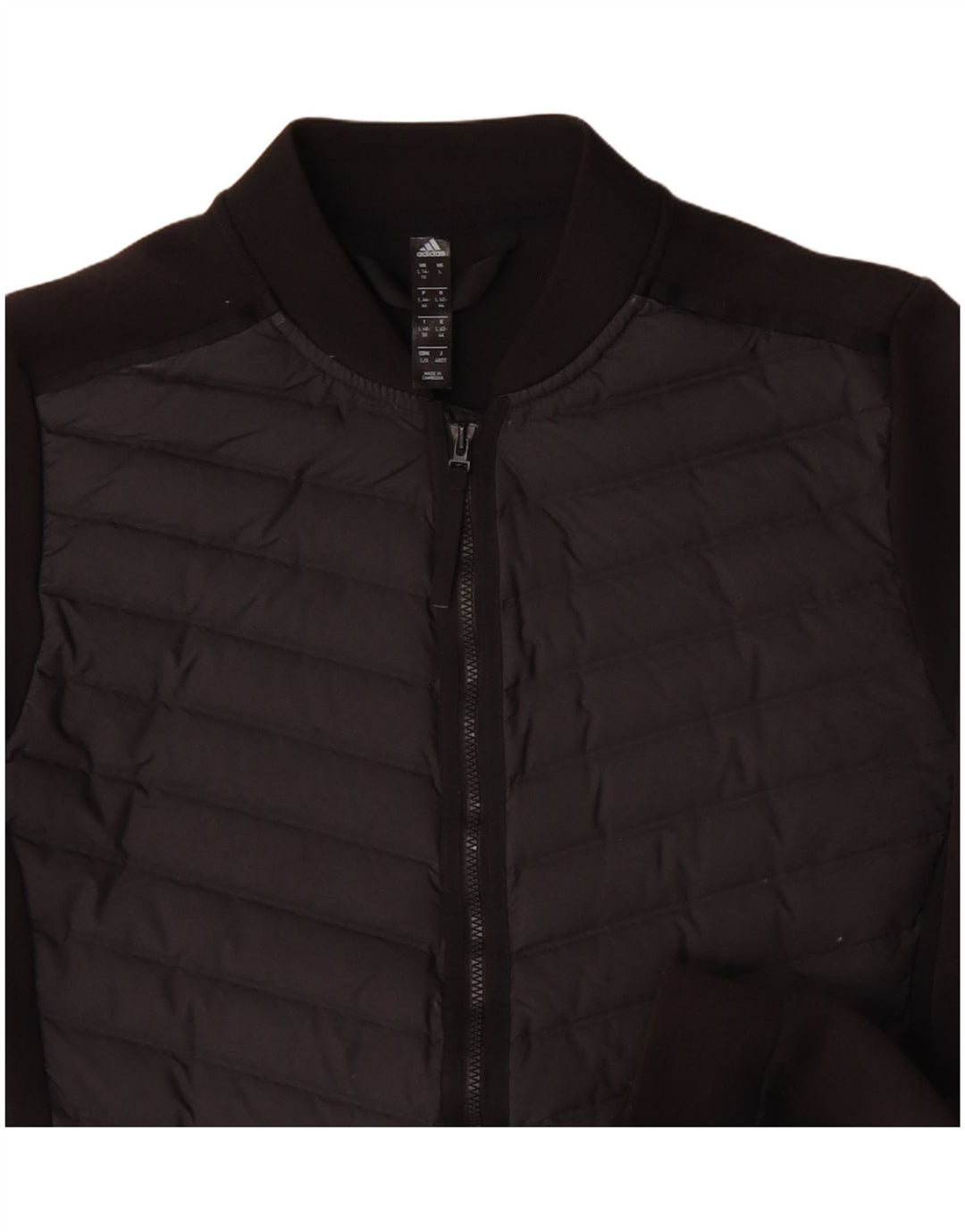 Adidas træningsdragt topjakke til kvinder UK 16/18 Stor sort polyester