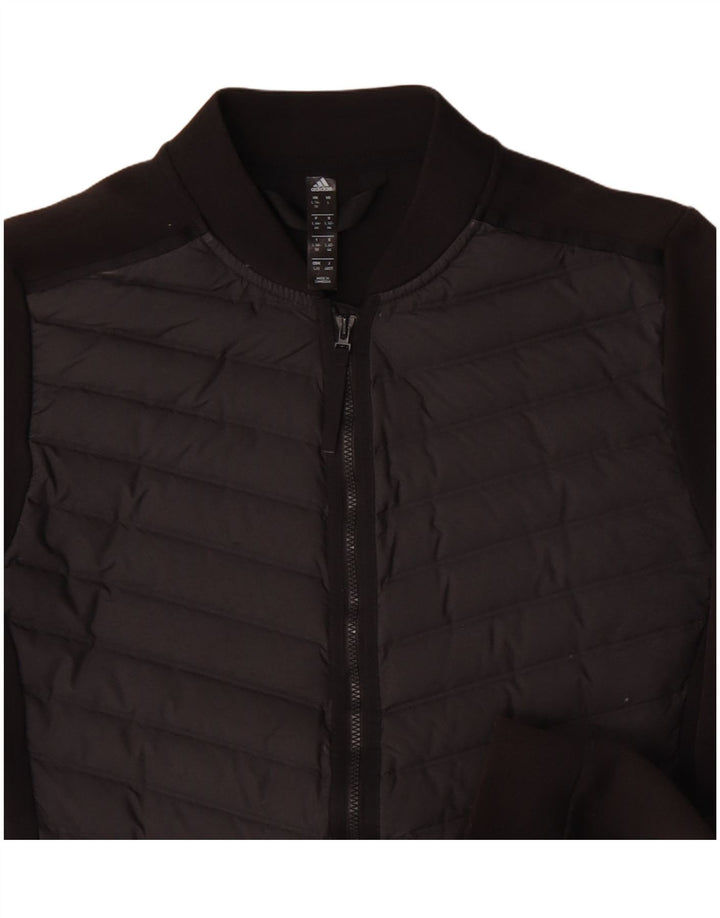 Adidas træningsdragt topjakke til kvinder UK 16/18 Stor sort polyester