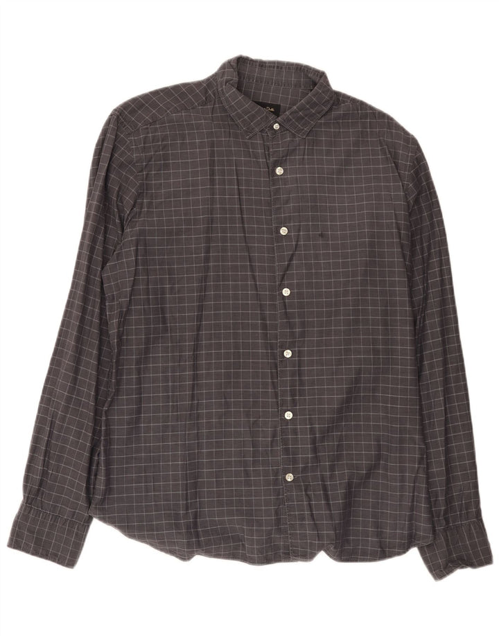 Massimo Dutti herreskjorte XL grå ternet