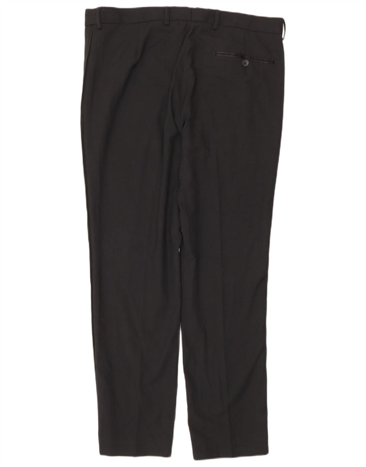 Marks & Spencer Herre Slim Suit Bukser W34 L29 Sort Polyester