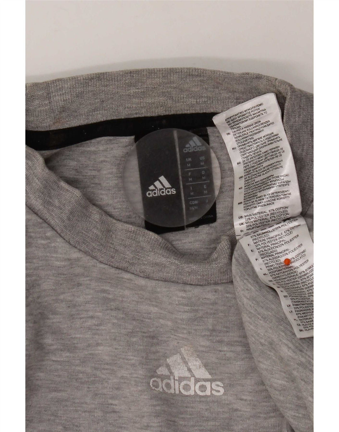Adidas sweatshirt til mænd mellem grå bomuld