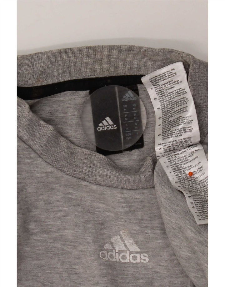 Adidas sweatshirt til mænd mellem grå bomuld