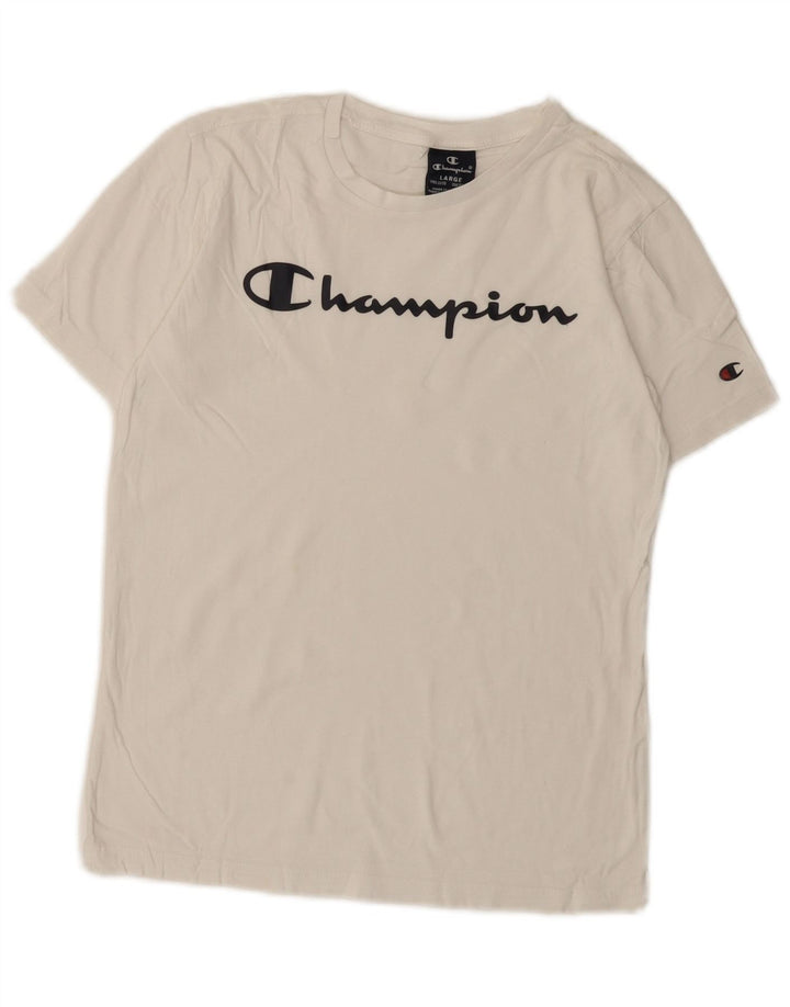 Champion Boys Grafisk T-Shirt Top 11-12 År Stor Hvid