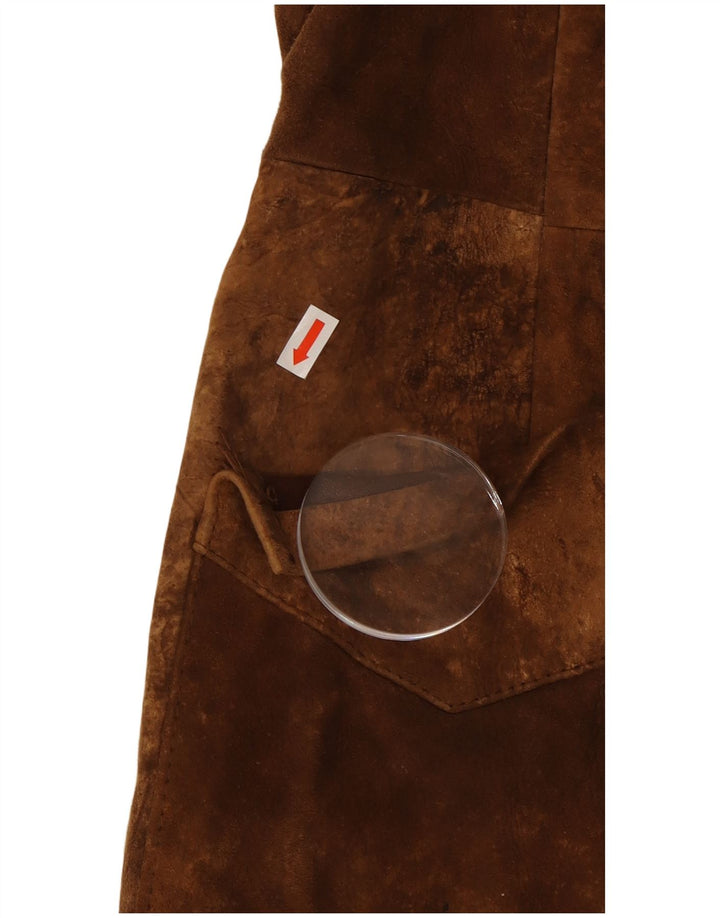 Vintage ruskindsfrakke til kvinder UK 10 Small Brown