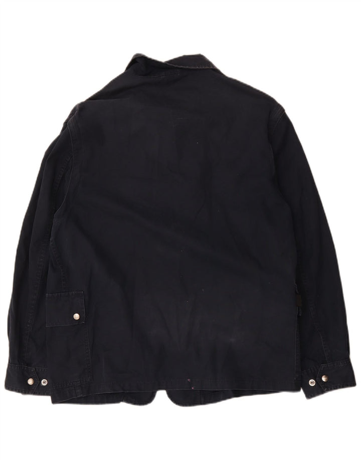 Fay Dame Oversized Duffle Utility Jacket UK 10 Small Navy Blue