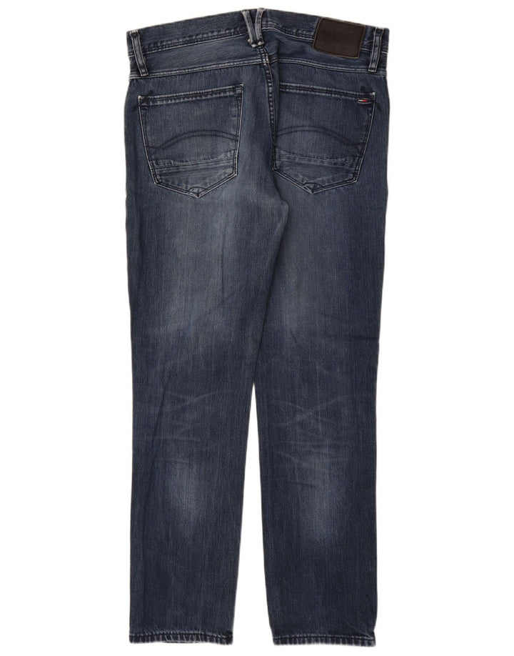 Tommy Hilfiger Straight Jeans til mænd W33 L32 Marineblå bomuld