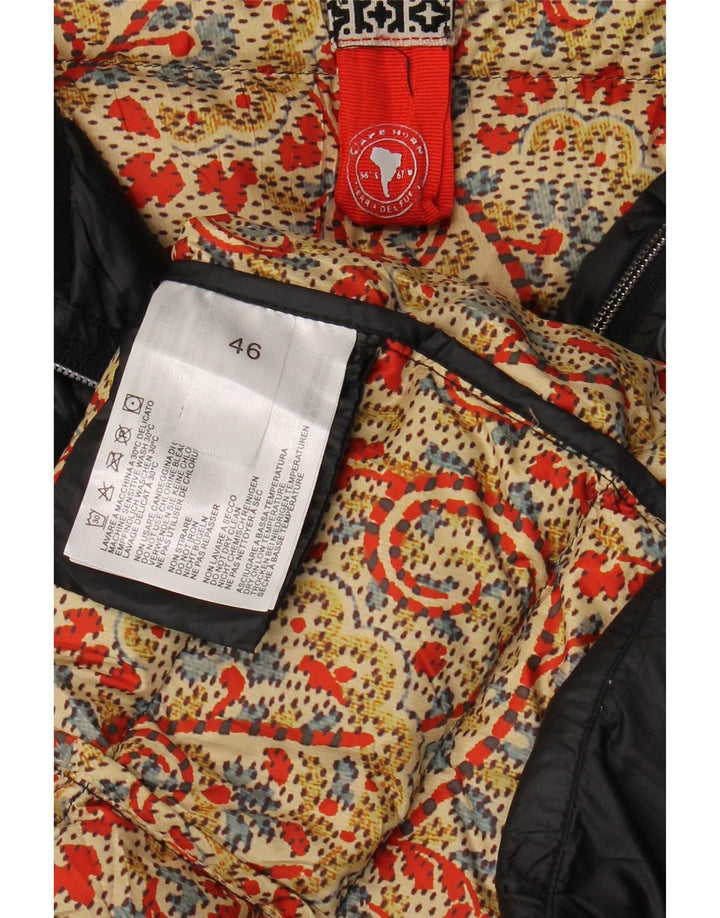 Cape Horn Dame Hætte Polstret Frakke IT 46 Stor Sort Nylon