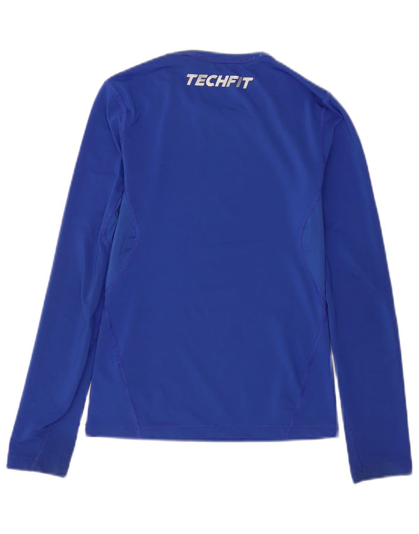 Adidas Boys Climalite Top Langærmet 11-12 År Blå Polyester